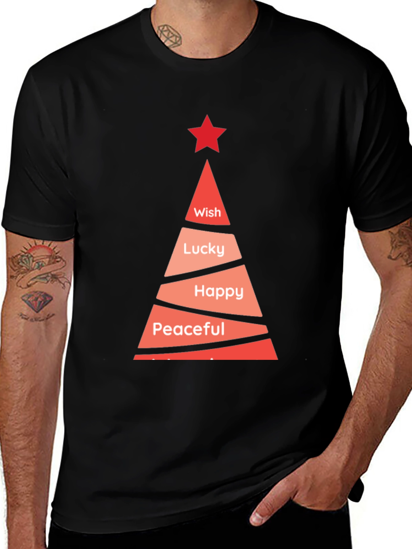 Festive Wishes Christmas Tree T-Shirt