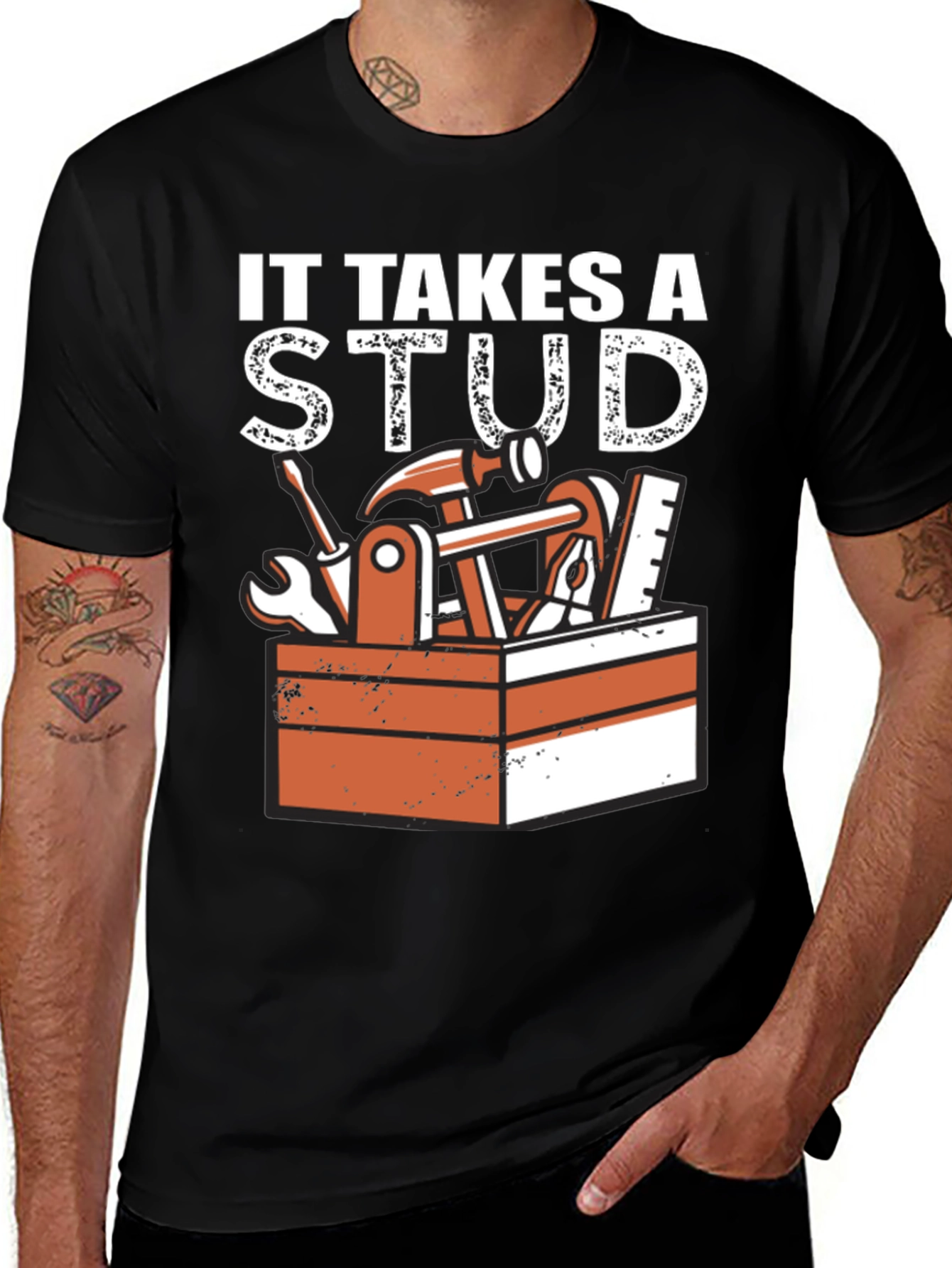Variant 24 of It Takes A Stud Toolbox Graphic Tee