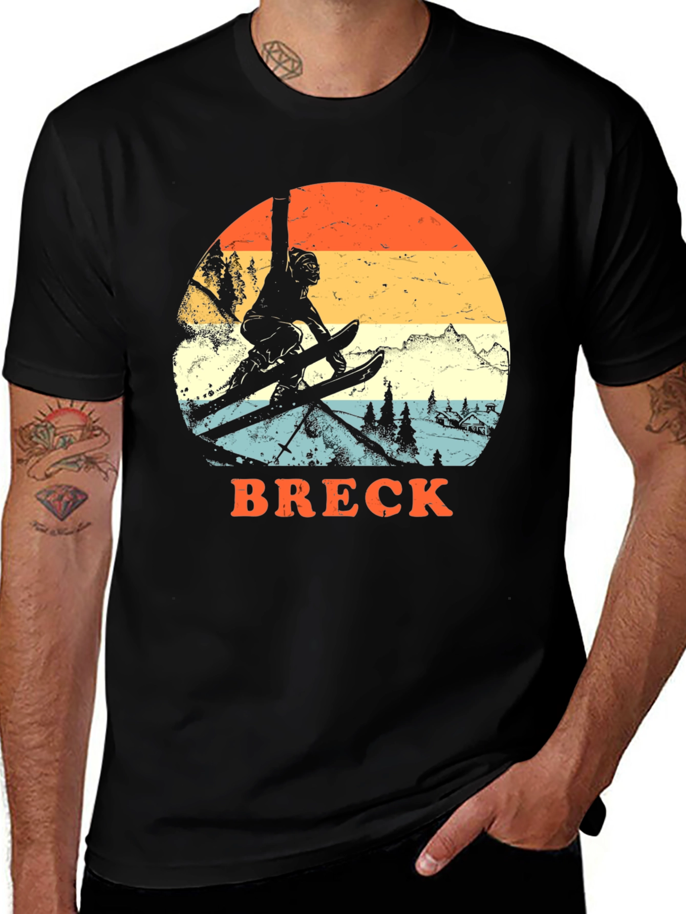 Variant 14 of Vintage Breck Skiing T-Shirt