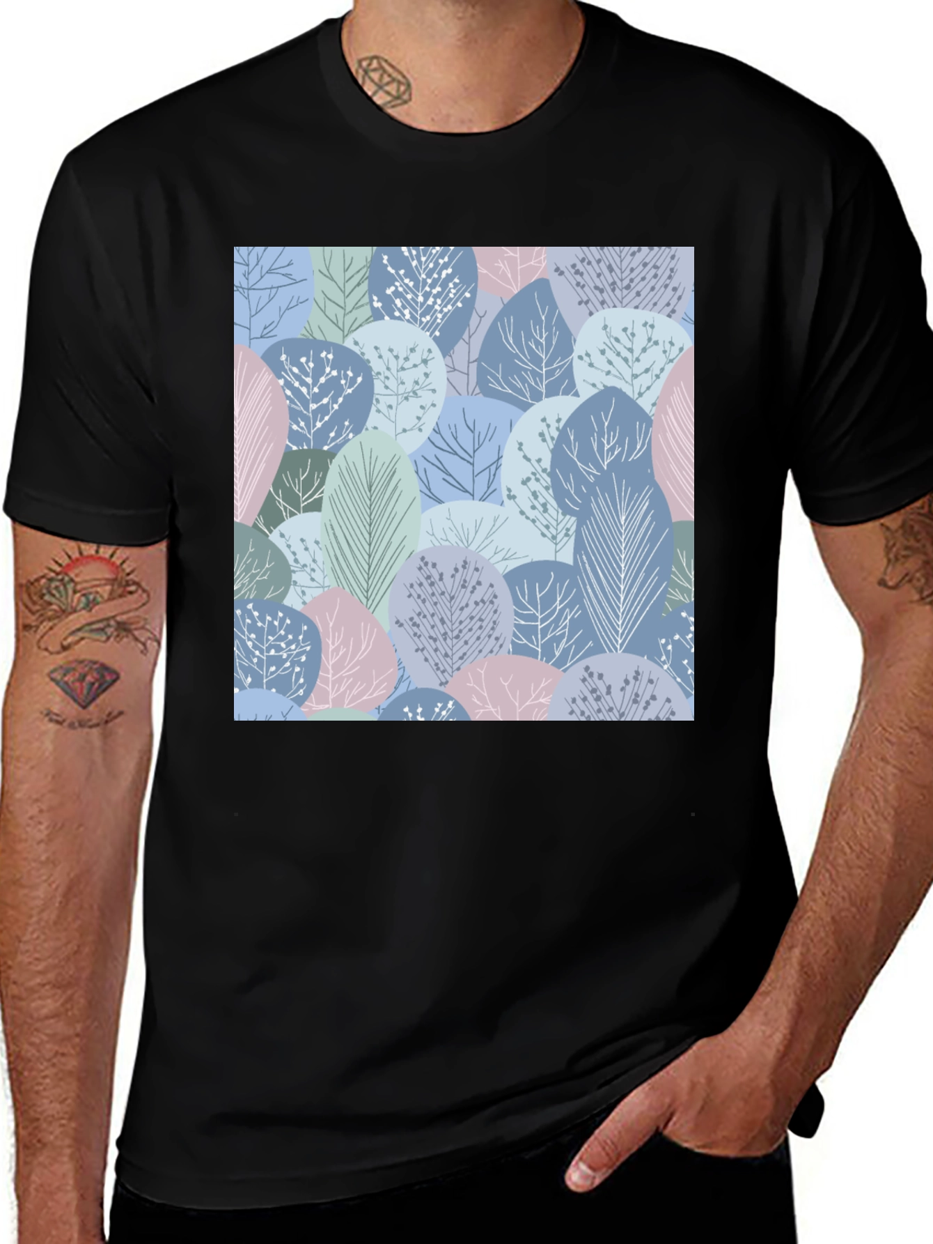 Variant 12 of Abstract Forest Print Men's T-Shirt