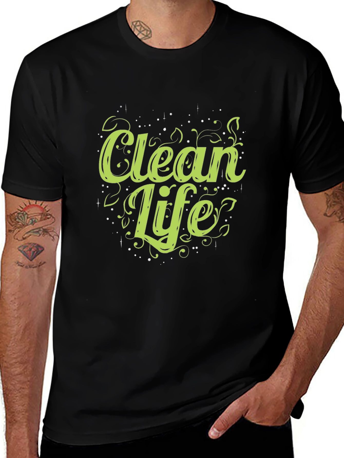 Variant 4 of Clean Life Graphic T-Shirt - Eco-Friendly Design