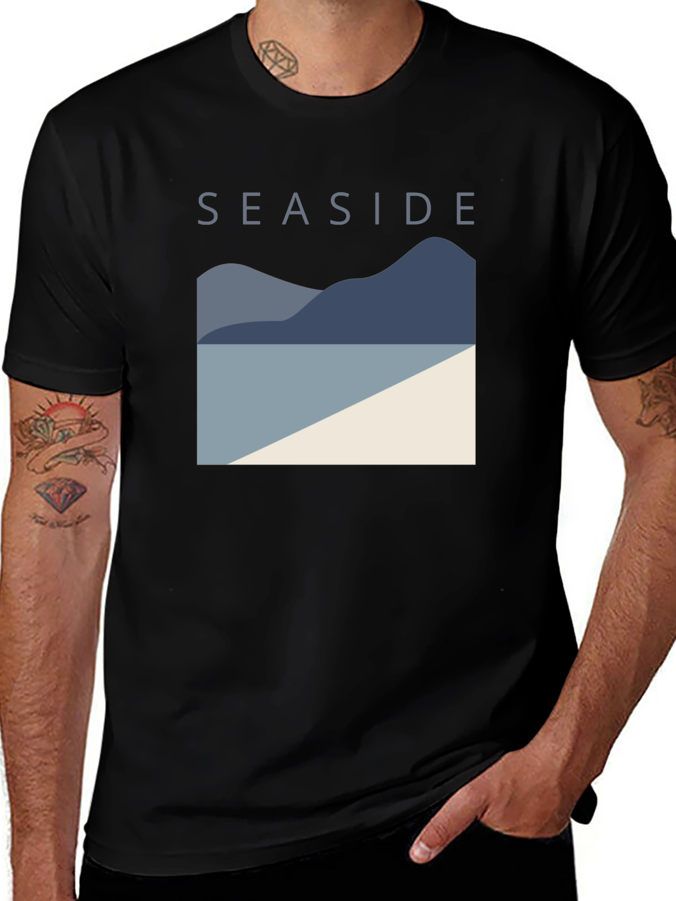Variant 24 of Seaside Graphic Tee - Stylish Coastal Design