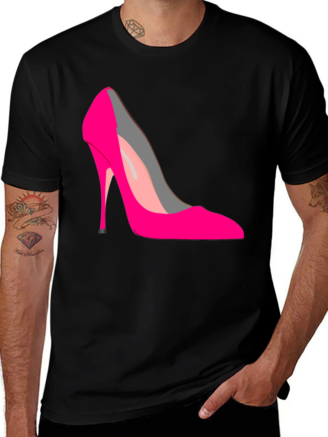 Variant 17 of Hot Pink High Heel Graphic Tee