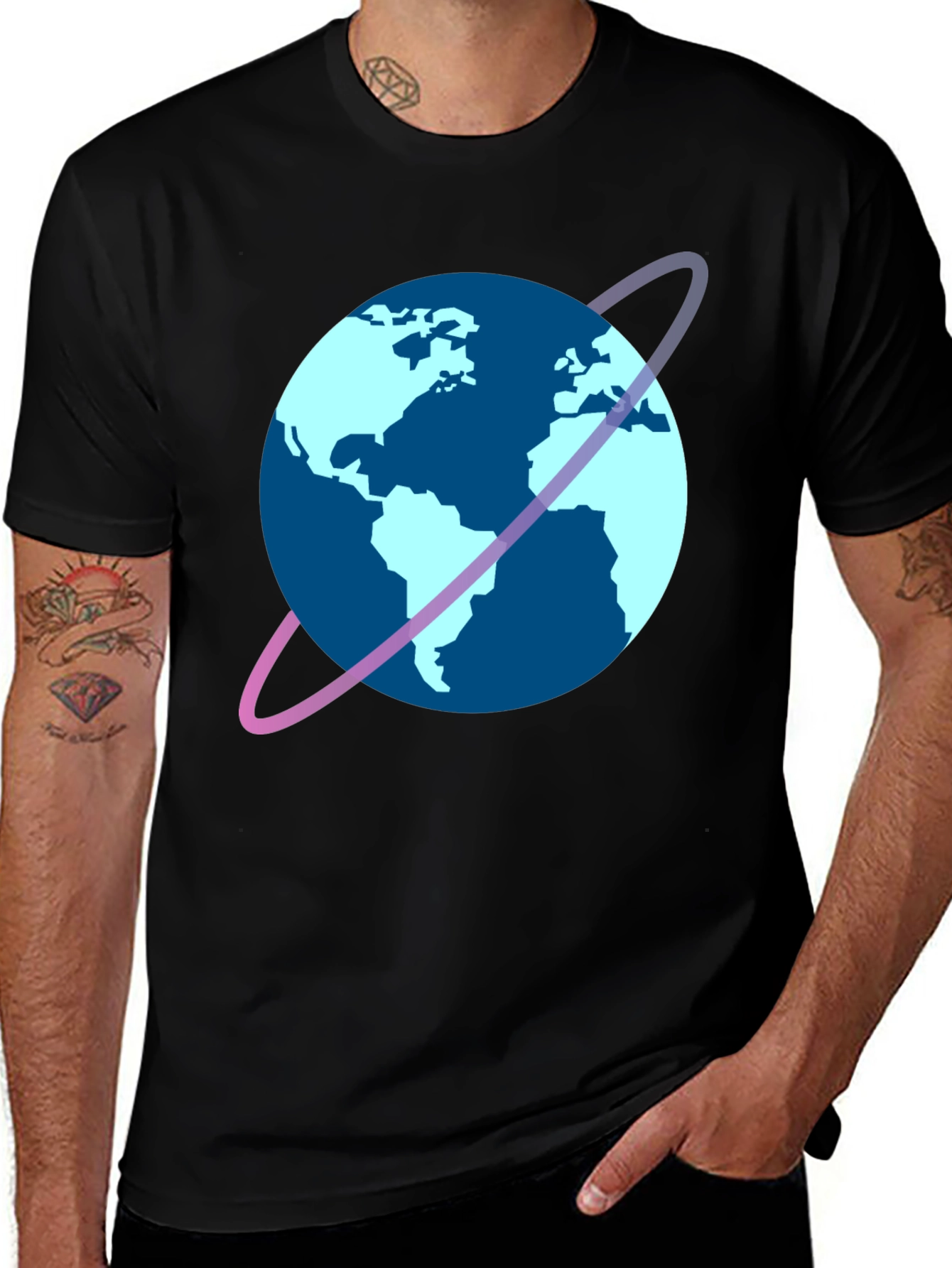 Variant 22 of Planet Graphic Tee - Cool Earth Design