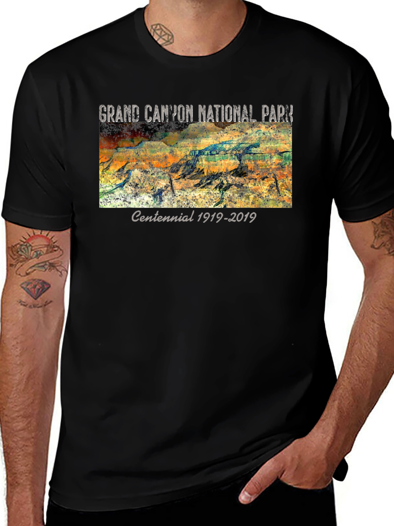Grand Canyon National Park Centennial Black T-Shirt