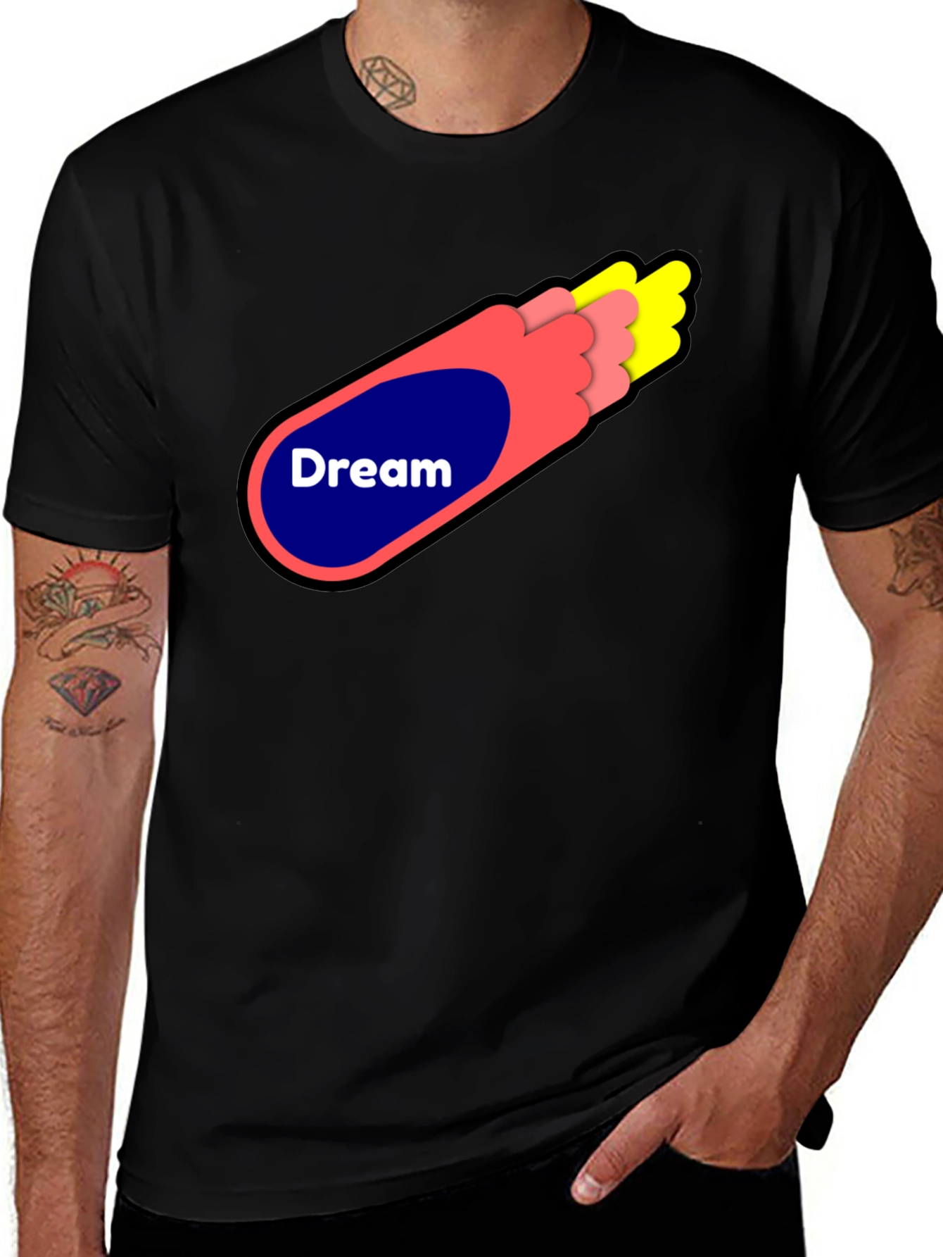 Variant 28 of Dream Graphic Tee - Stylish Black Cotton Blend Shirt