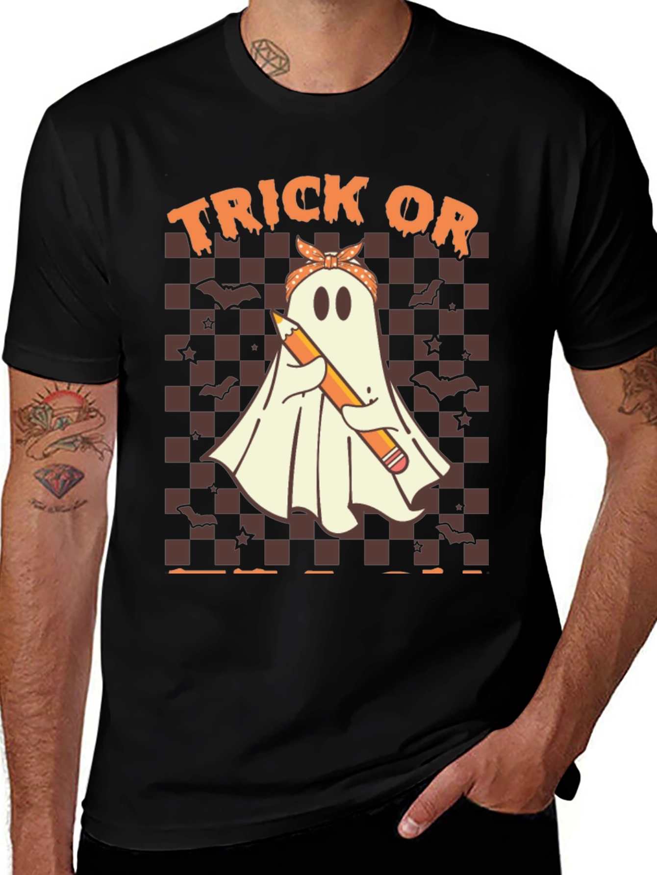 Variant 15 of Halloween Ghost Graphic T-Shirt - Trick or Treat