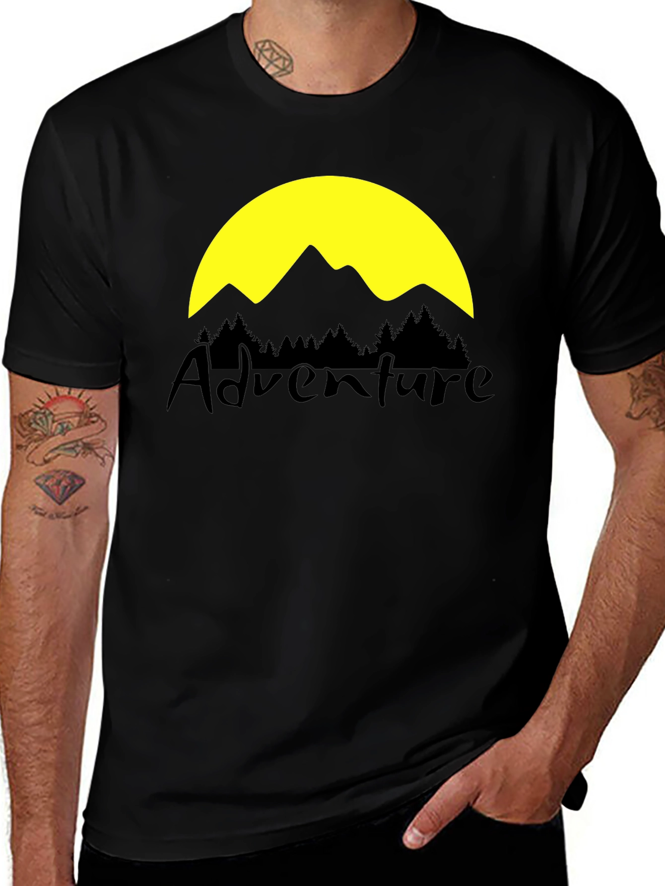 Variant 22 of Adventure Graphic T-Shirt - Black