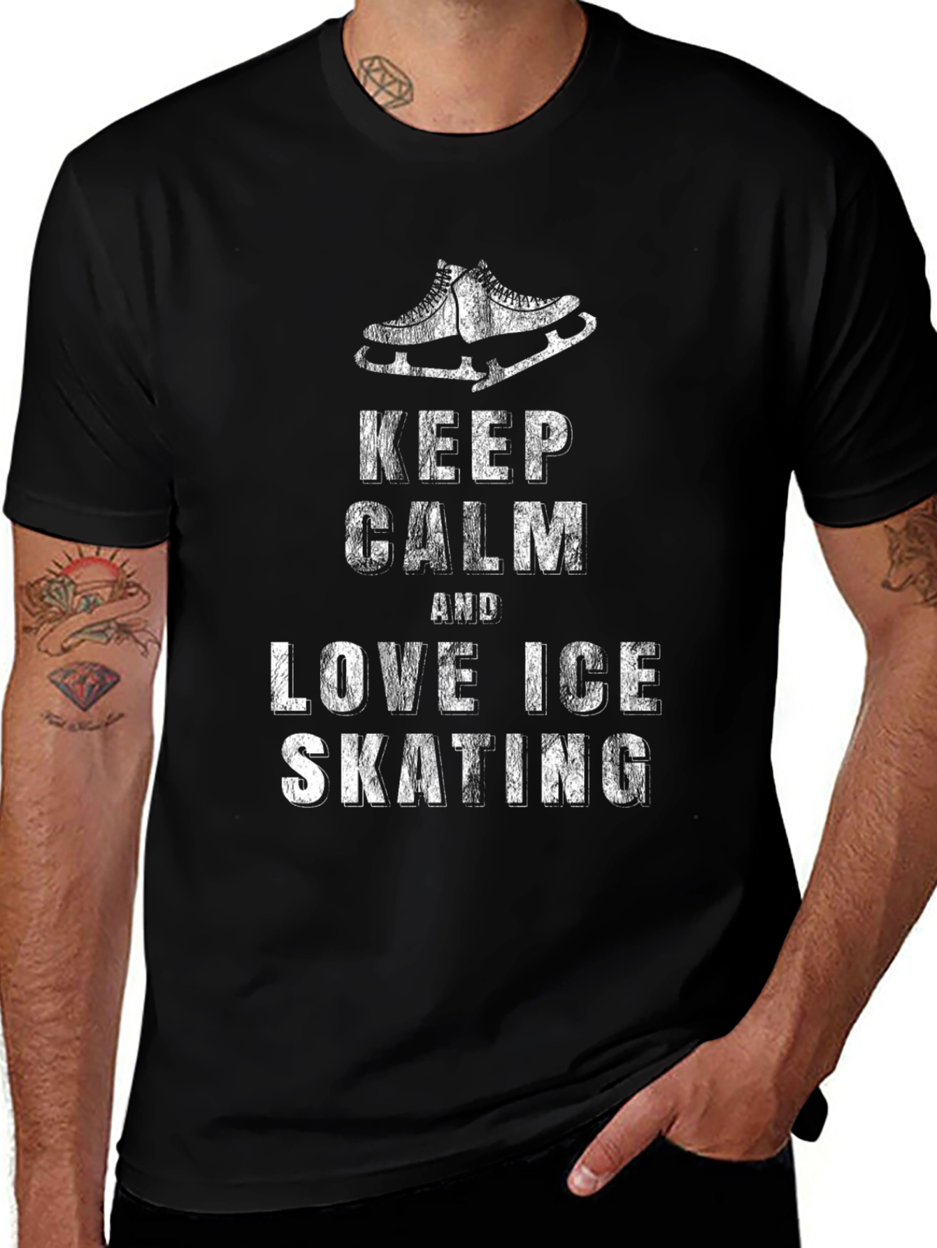 Variant 4 of Keep Calm and Love Ice Skating Graphic Tee