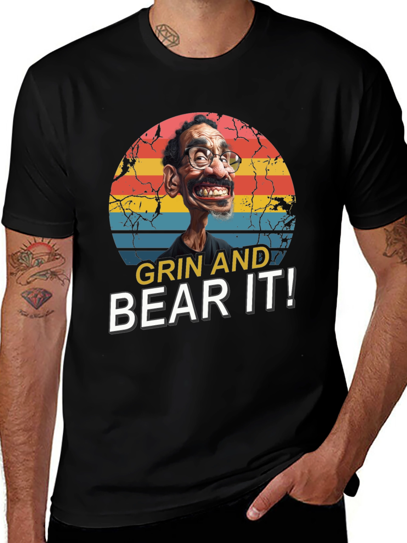 Variant 9 of Grin and Bear It Cartoon Graphic T-Shirt