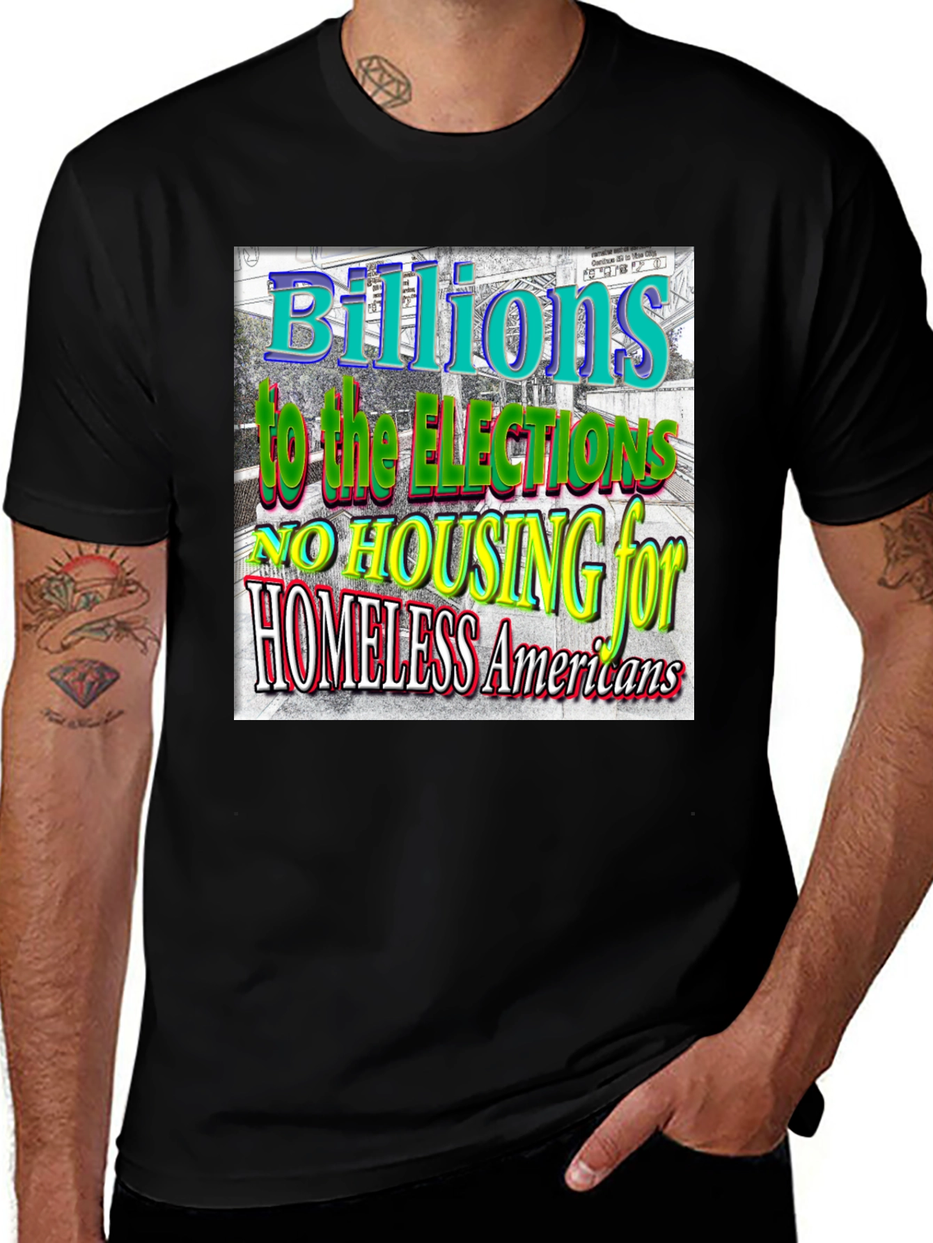Variant 16 of Political Statement T-Shirt: Homeless Americans