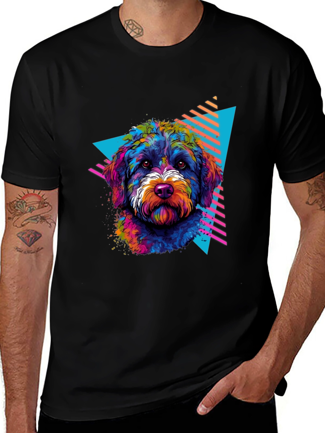 Variant 5 of Colorful Dog Portrait Tee