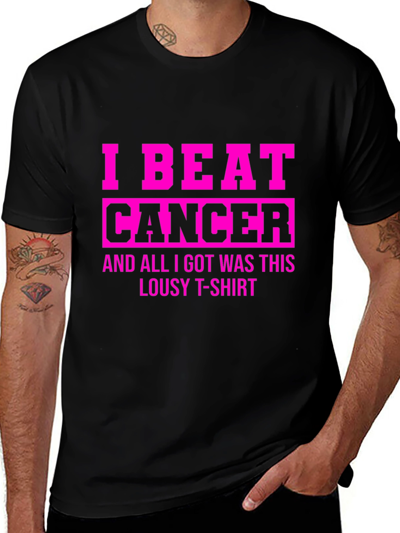 Variant 27 of Cancer Survivor T-Shirt - I Beat Cancer Graphic Tee