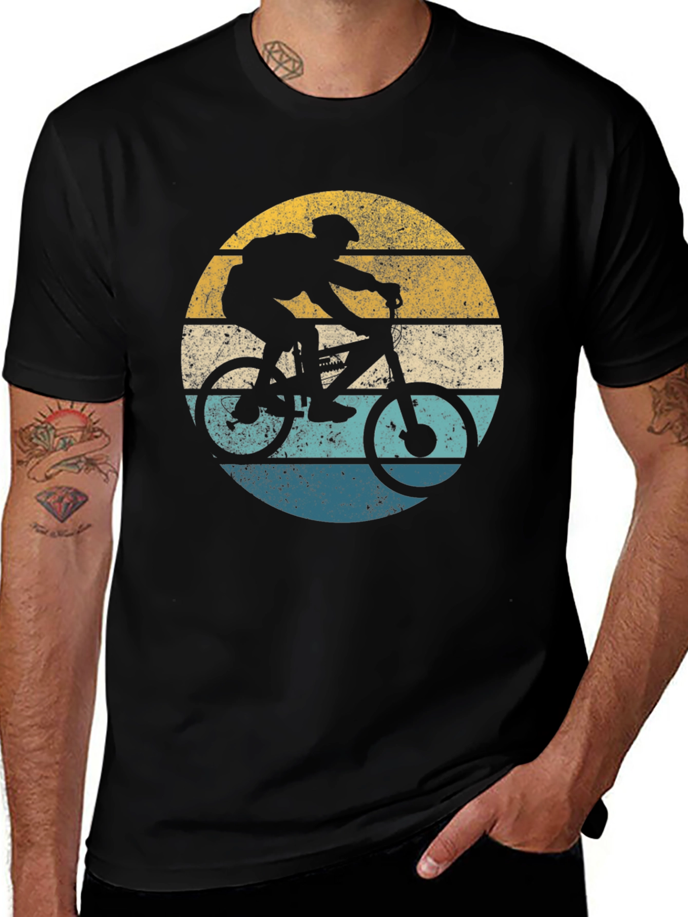 Variant 25 of Vintage Sunset Biker Tee - Classic Comfort