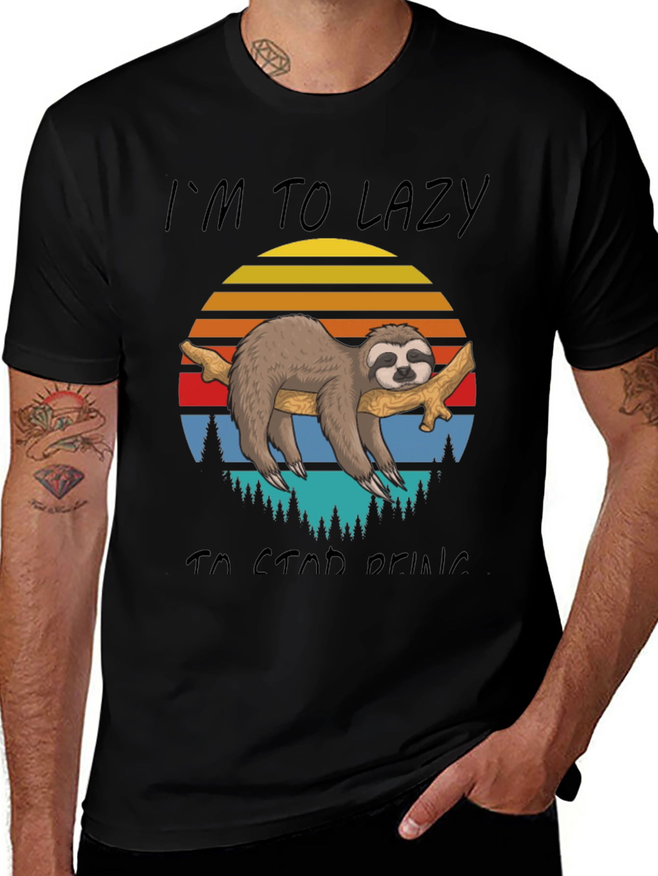 Variant 9 of Lazy Sloth Graphic Tee - Funny Unisex T-Shirt