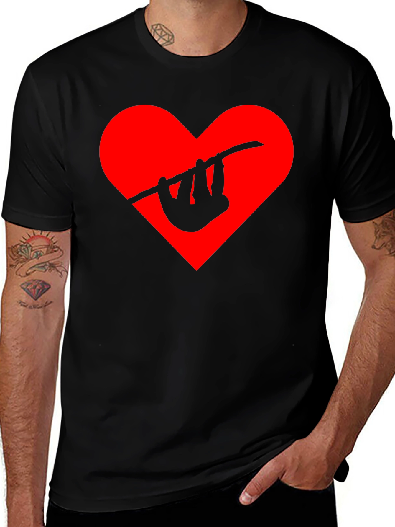 Variant 28 of Sloth Heart Graphic Tee - Hang in There!