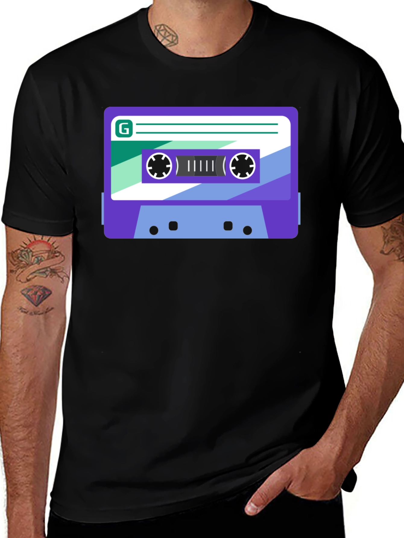 Variant 5 of Retro Cassette Tape Graphic T-Shirt - Vintage Style