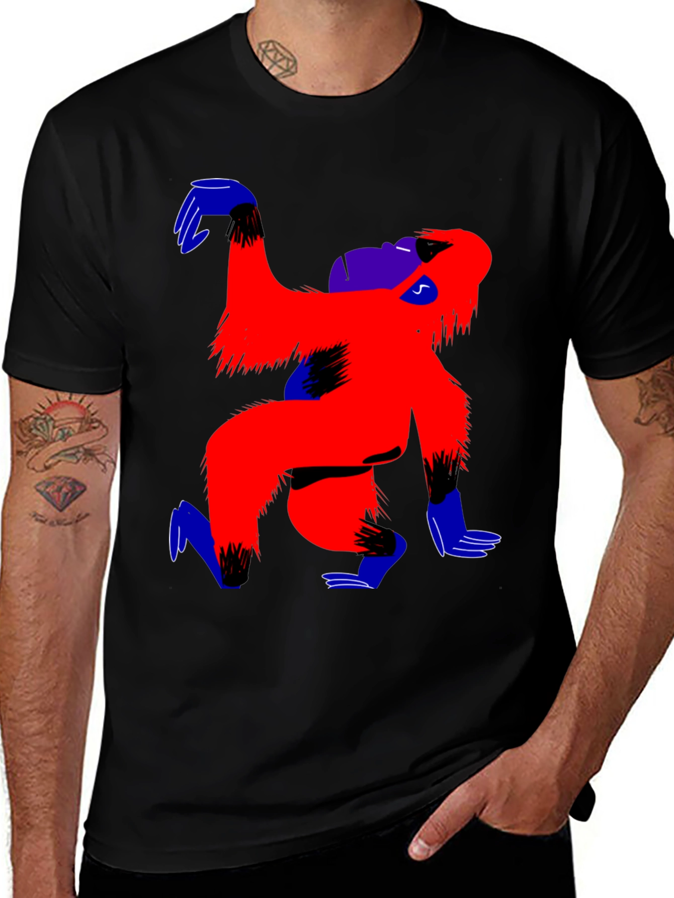 Variant 24 of Funky Gorilla Graphic Tee - Cool Artistic Design