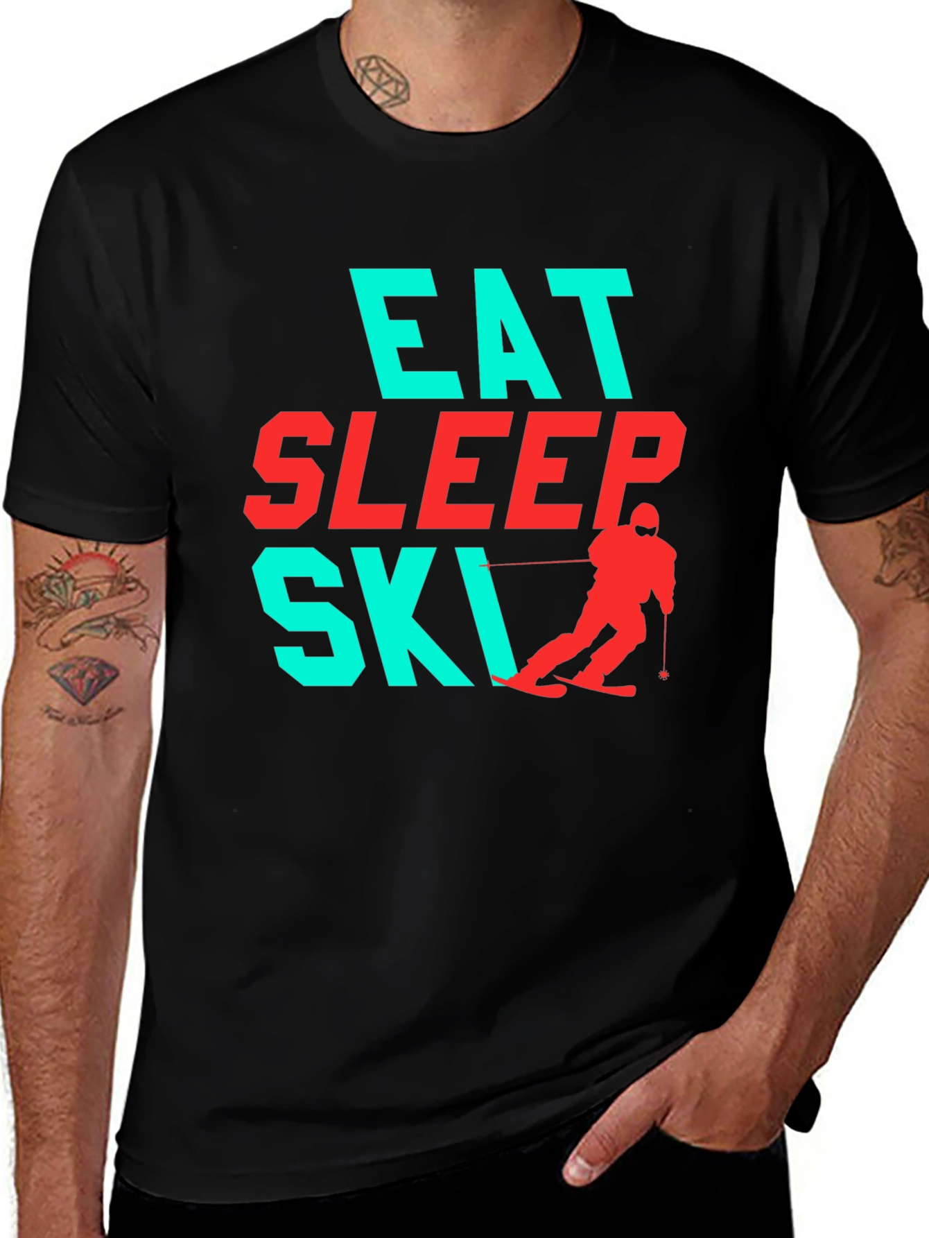 Variant 9 of Eat Sleep Ski Graphic Tee