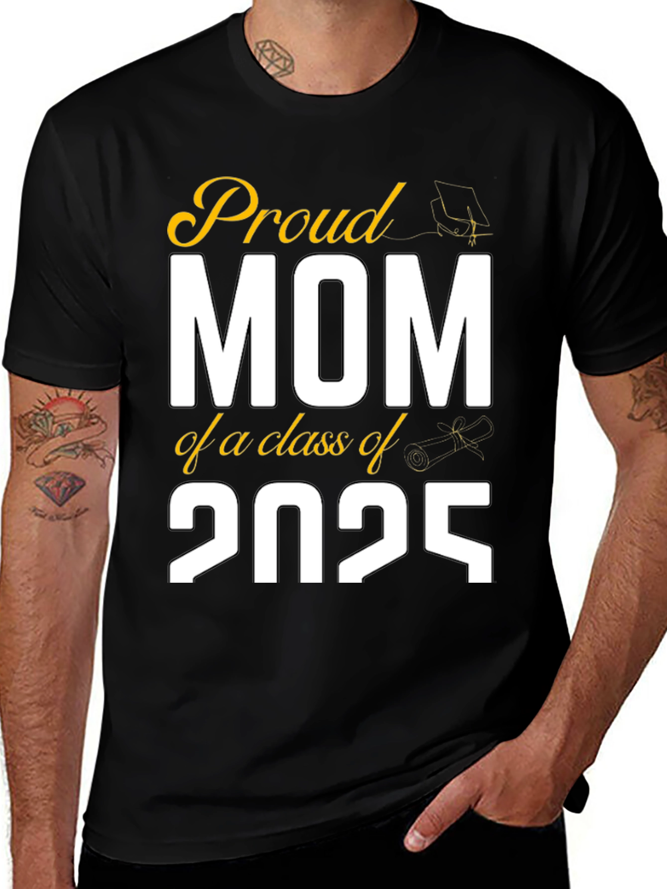 Variant 15 of Proud Mom Class of 2025 Graduation T-Shirt