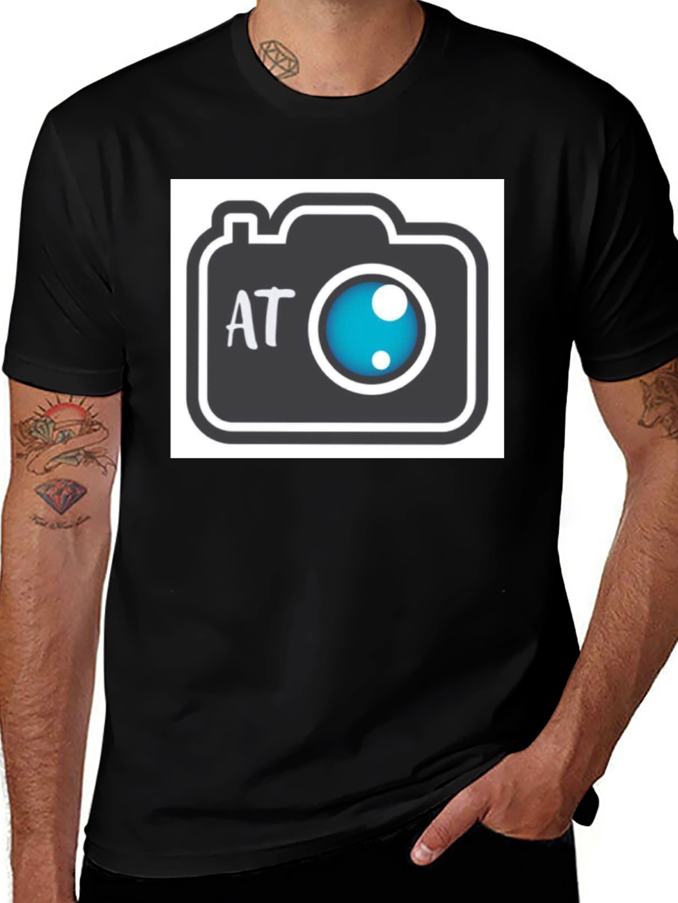 Variant 25 of Camera Graphic Black T-Shirt
