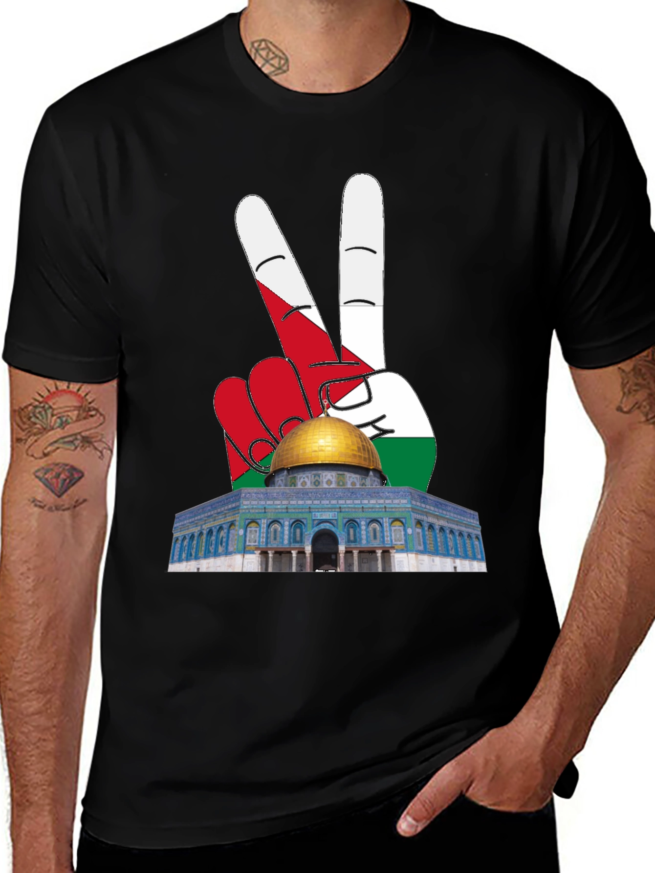 Palestine Peace T-Shirt: Dome of the Rock Graphic Tee