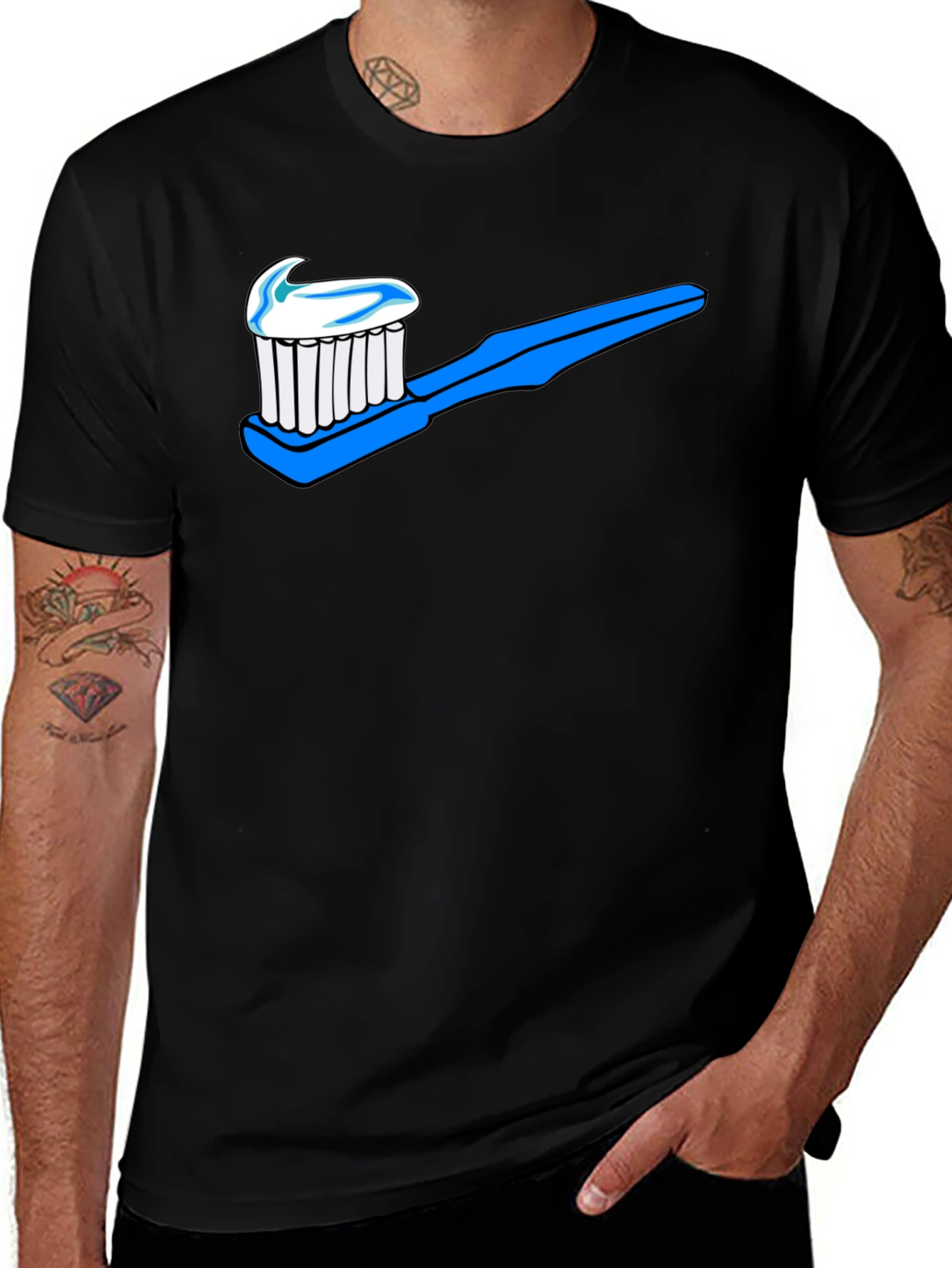 Variant 22 of Toothbrush Graphic T-Shirt - Dental Hygiene Tee