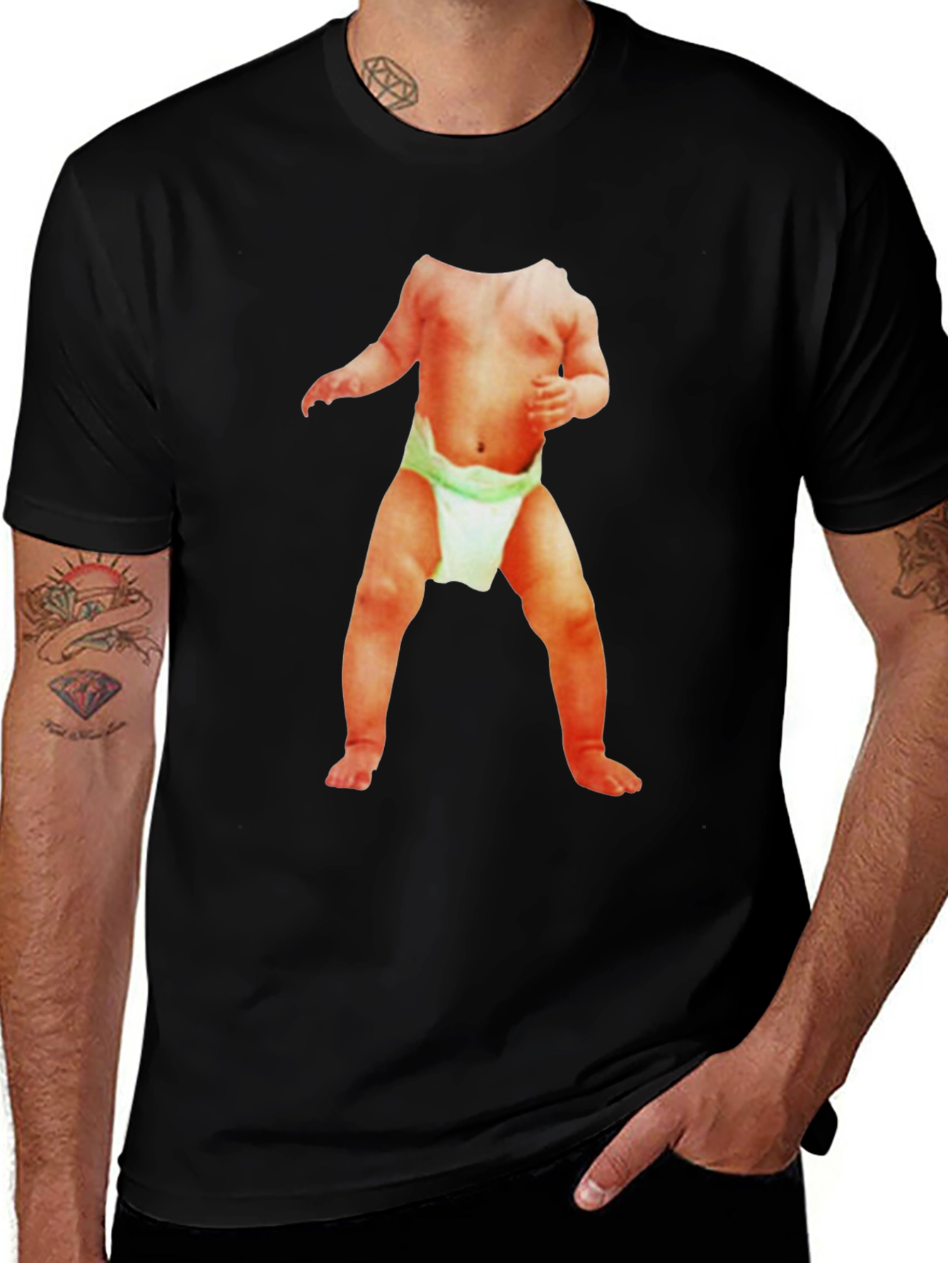 Variant 17 of Black T-Shirt with Baby Image