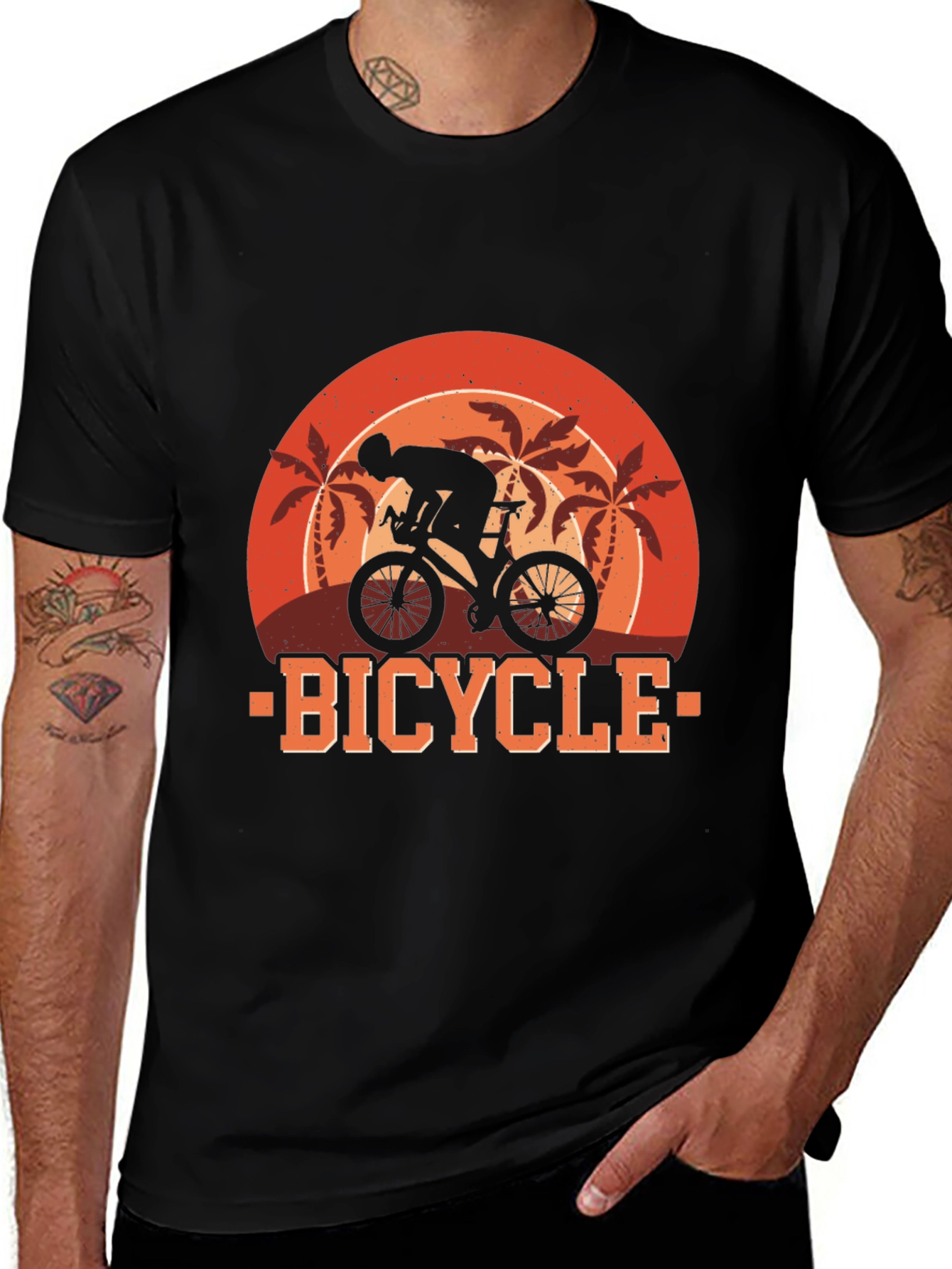 Variant 21 of Bicycle Sunset Graphic Tee
