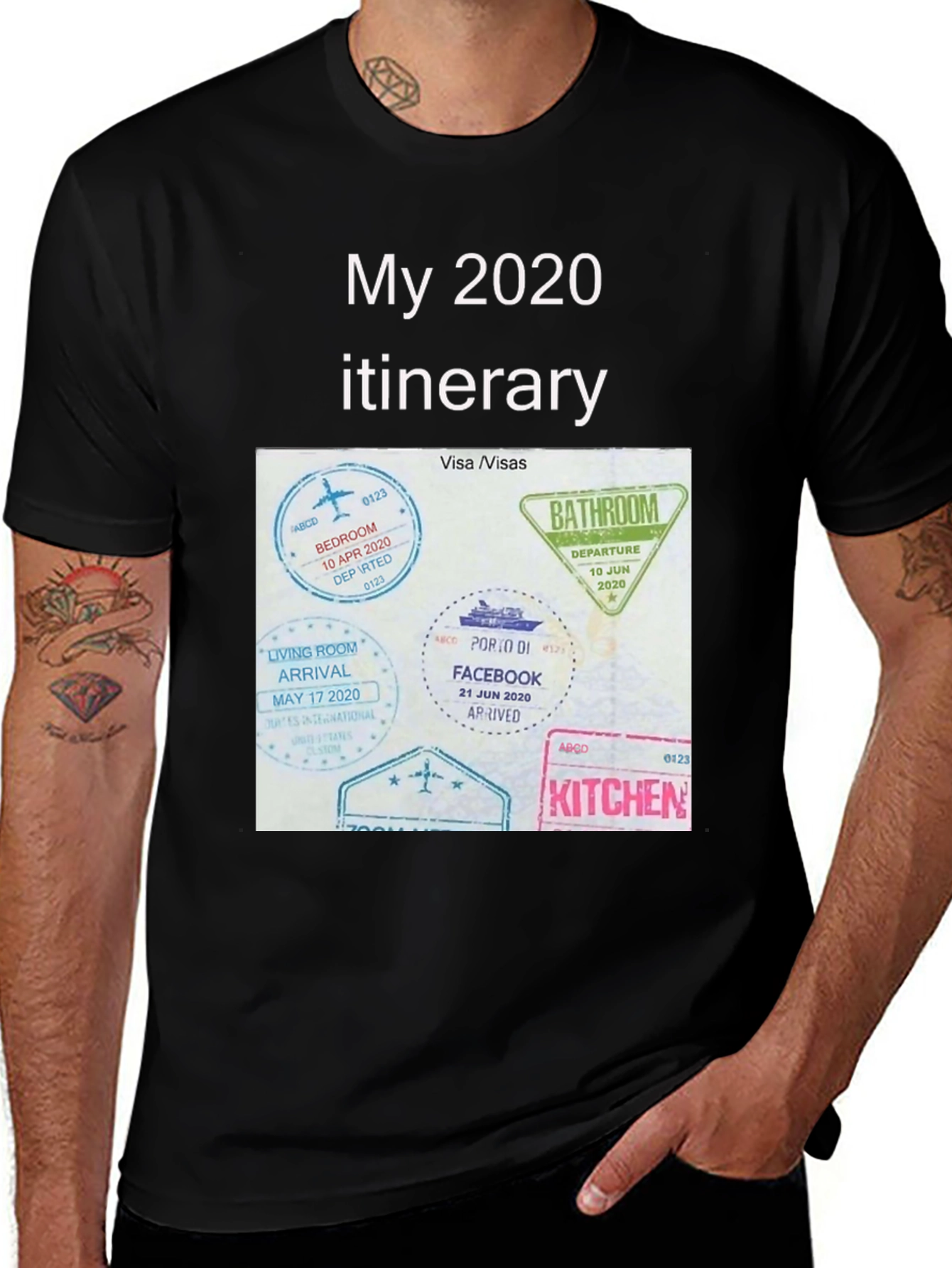 Variant 22 of 2020 Quarantine Travel T-Shirt - Funny Itinerary Tee