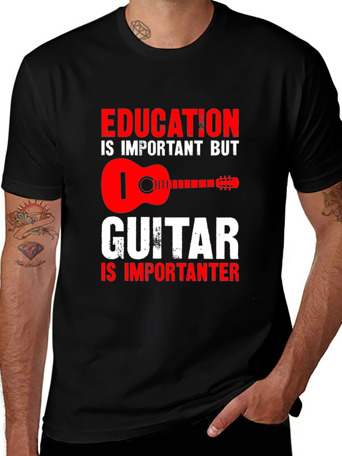 Variant 11 of Education vs Guitar T-Shirt