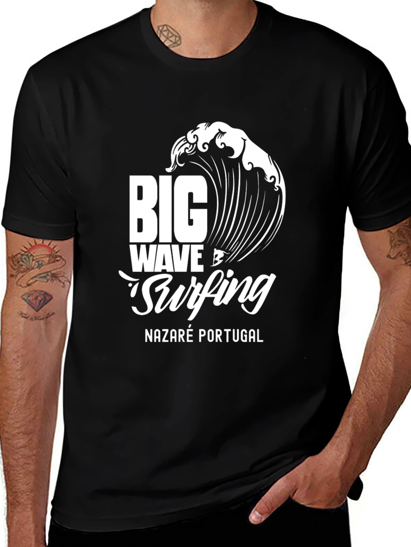 Variant 30 of Big Wave Surfing Nazaré Portugal T-Shirt