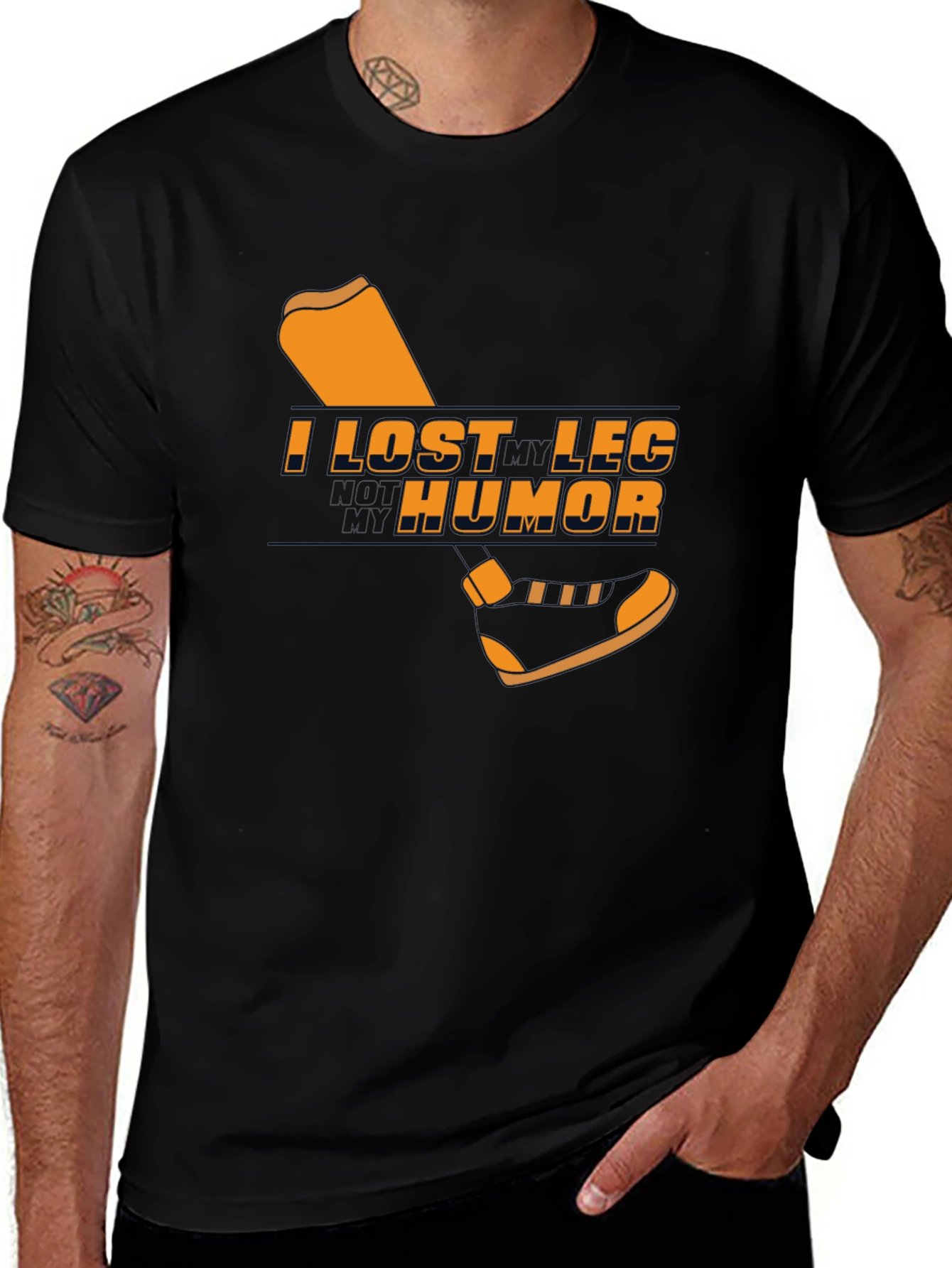 I Lost Leg Humor Graphic Tee