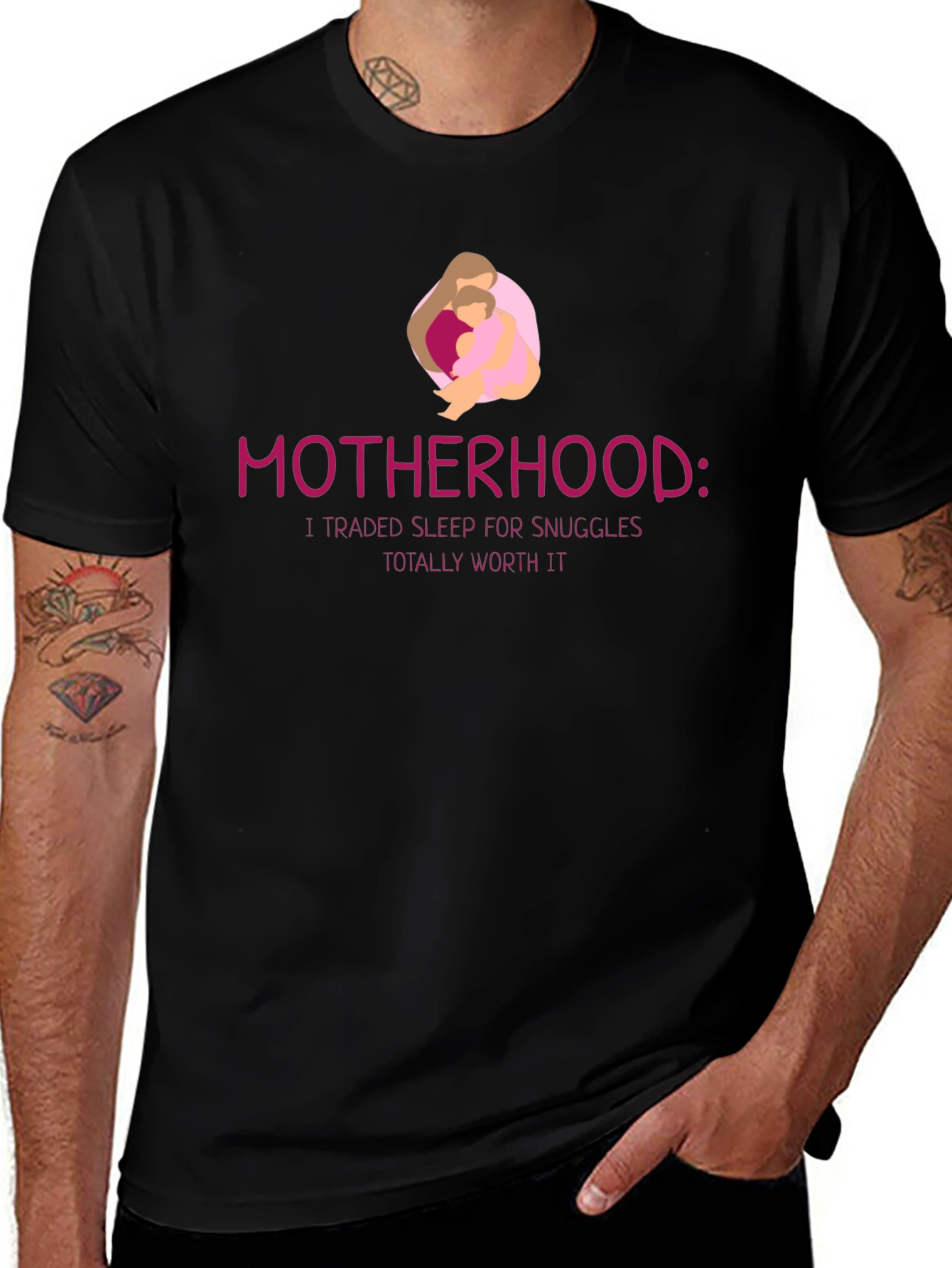 Variant 8 of Motherhood Snuggles Graphic Tee