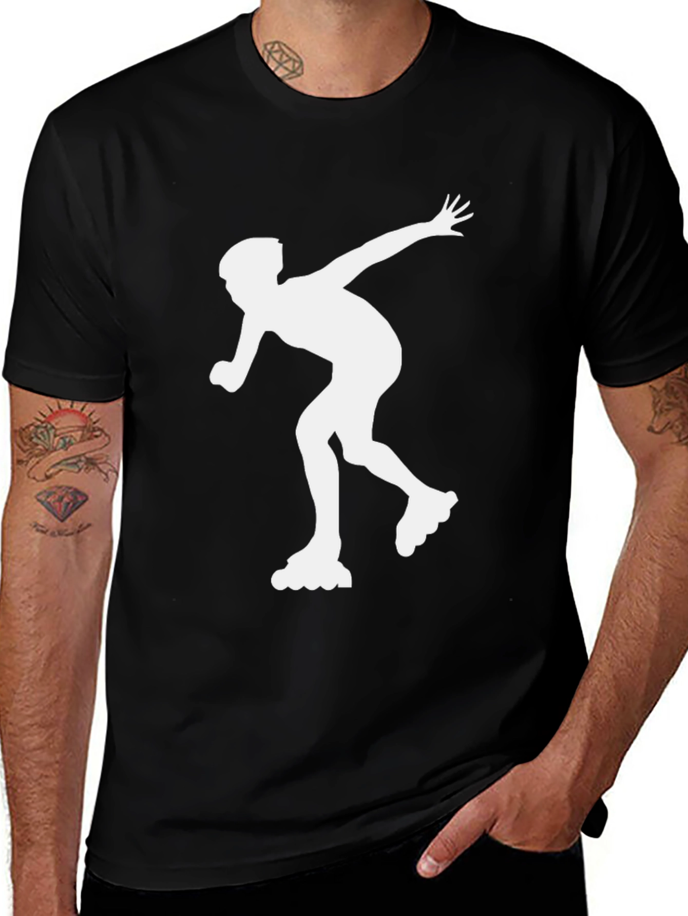 Variant 22 of Rollerblader Graphic Tee - Black