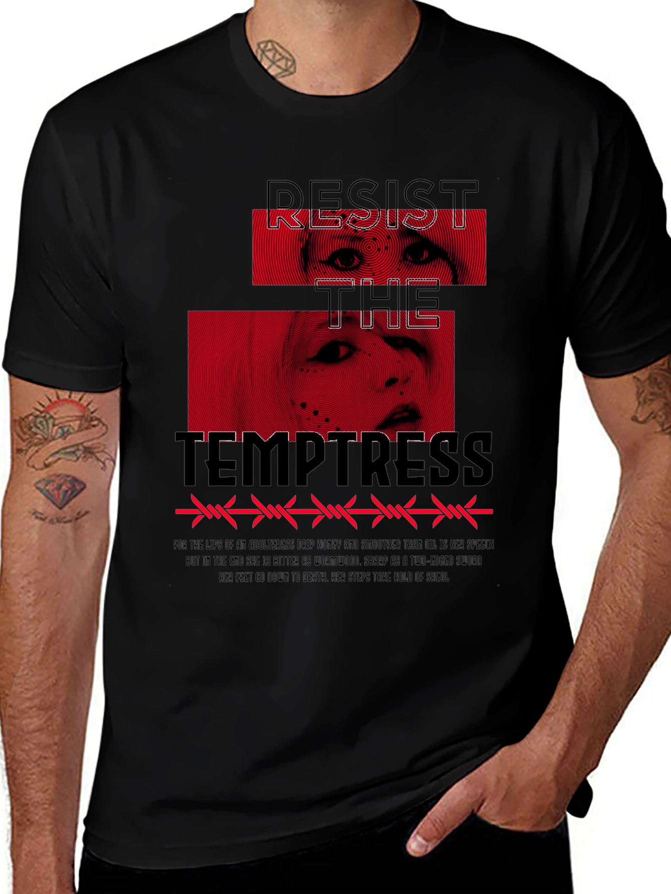 Variant 11 of Resist the Temptress Graphic T-Shirt
