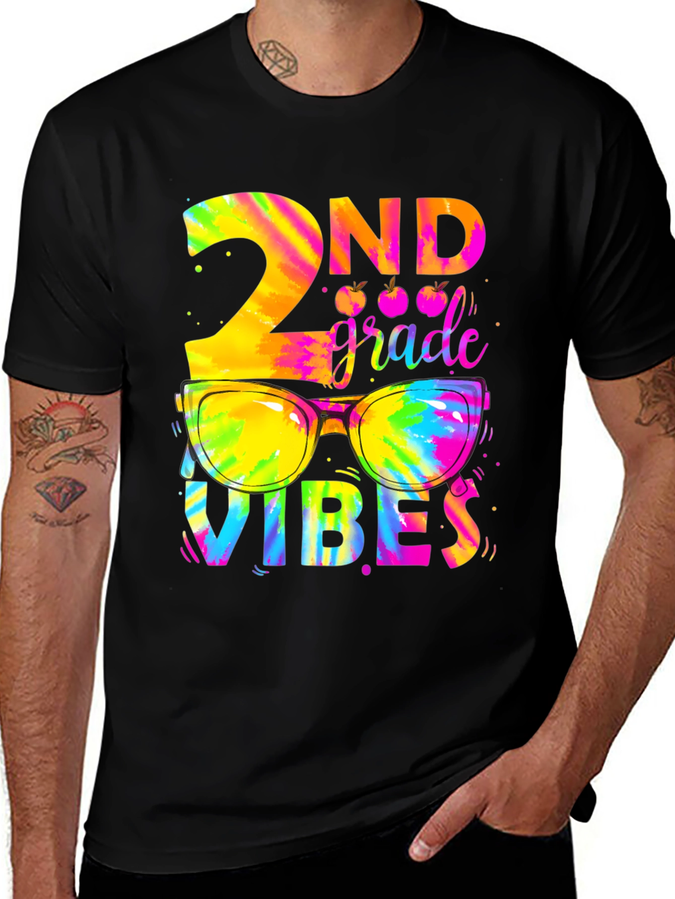 2nd Grade Vibes Tie-Dye T-Shirt