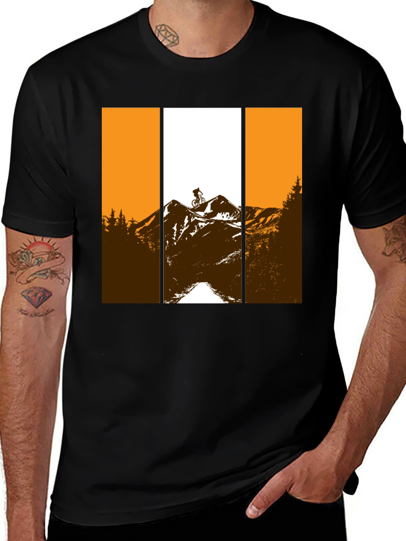 Variant 5 of Mountain Biker Graphic Tee - Adventure Awaits