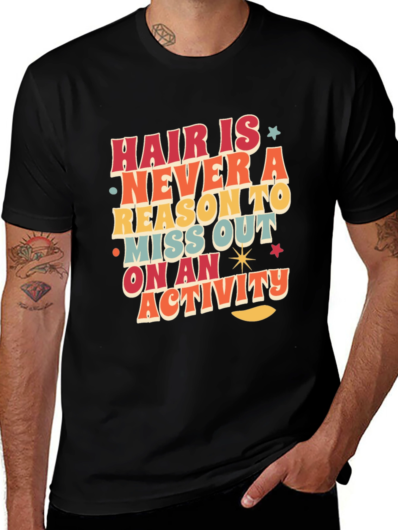 Variant 21 of Retro Graphic Tee - Hair Is Never a Reason