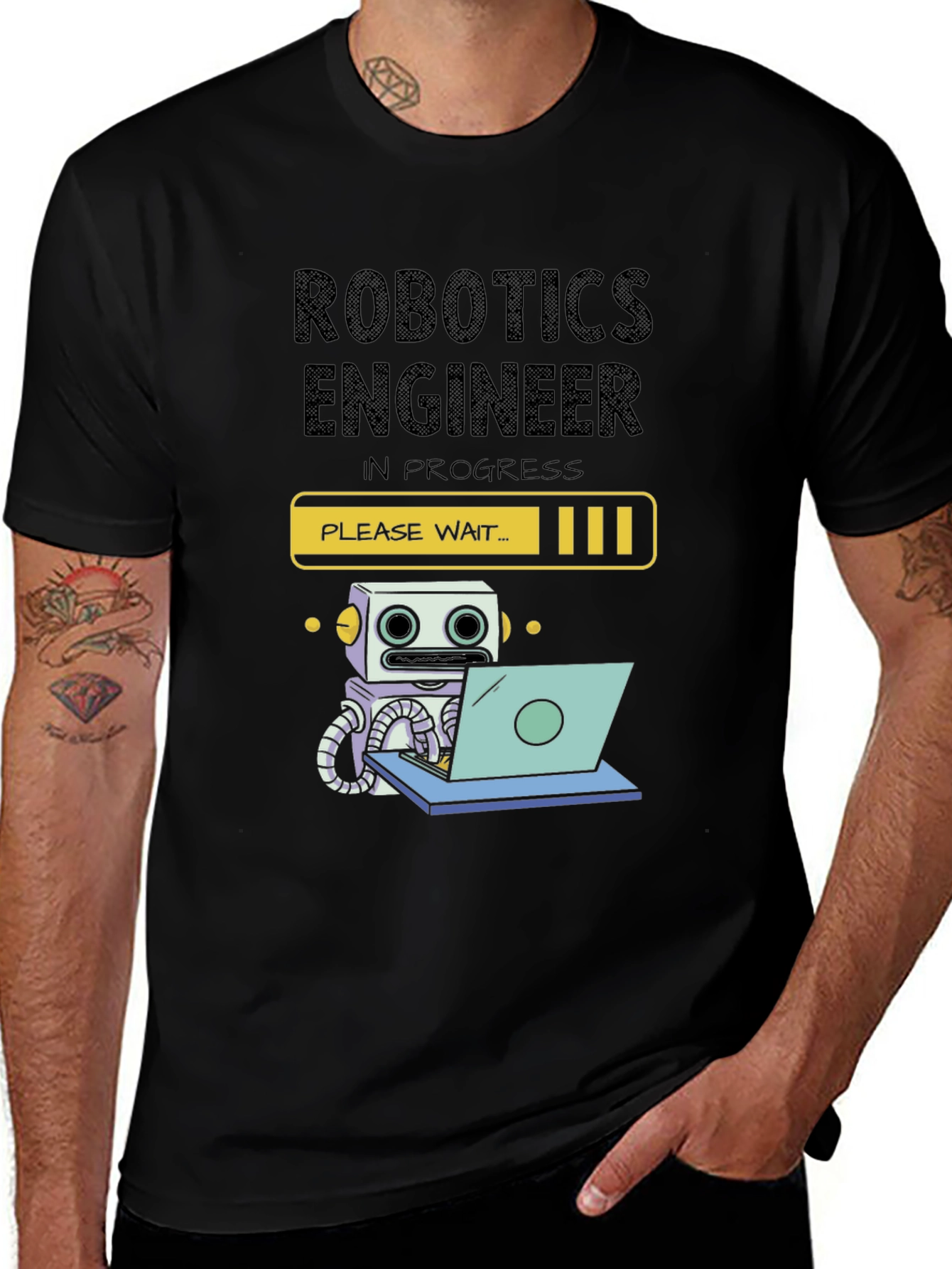 Variant 6 of Robotics Engineer T-Shirt - In Progress Design