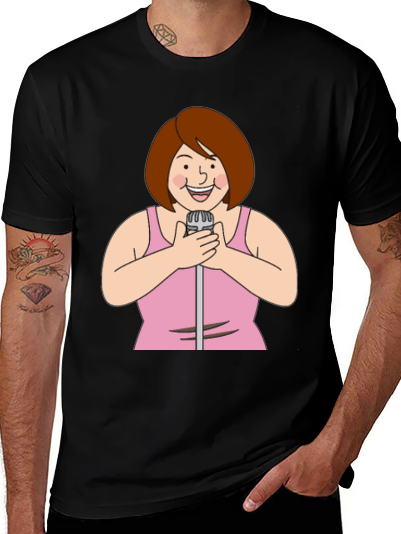 Cartoon Singer Graphic Tee