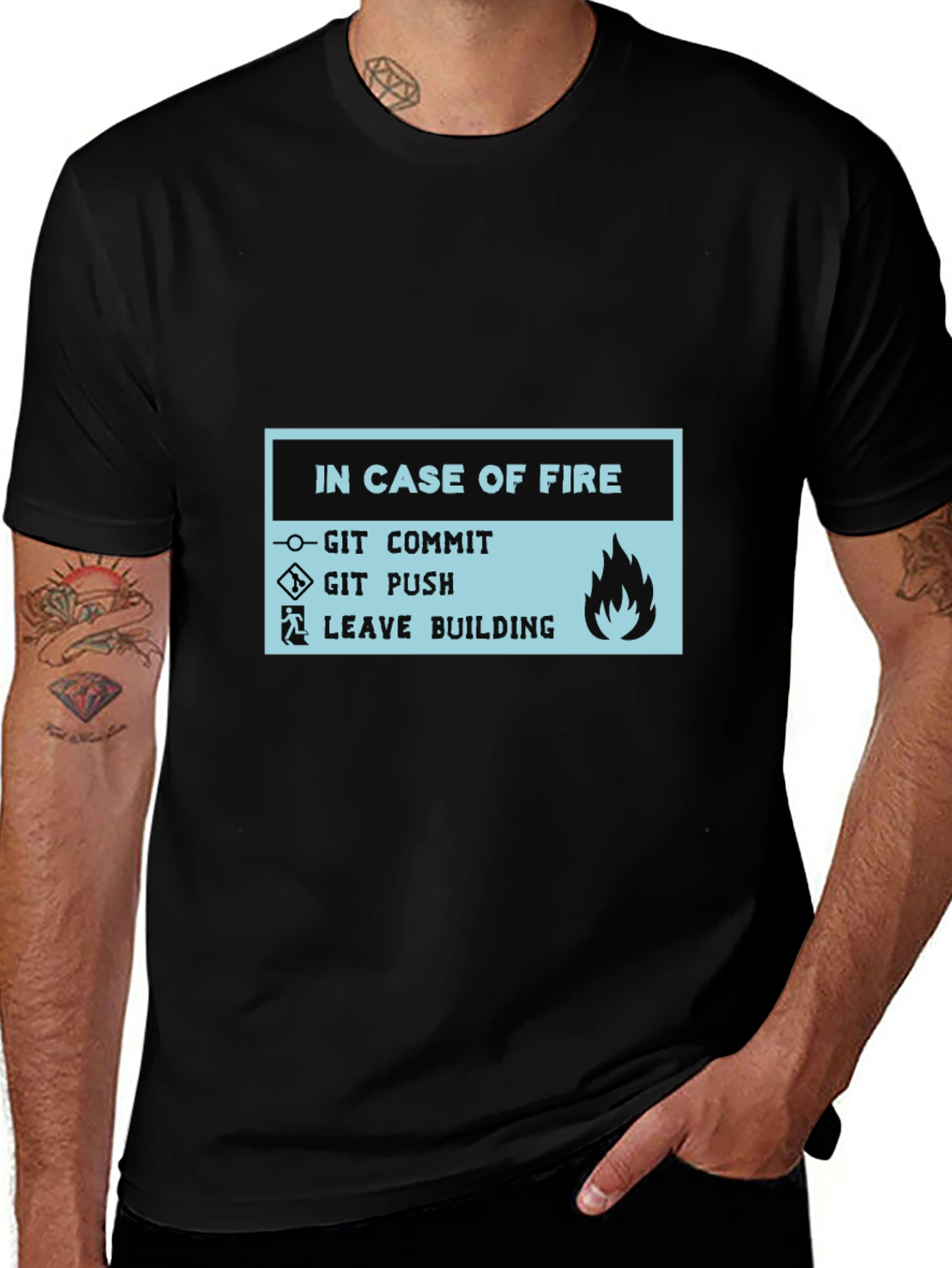 In Case of Fire Git Commit Git Push T-Shirt