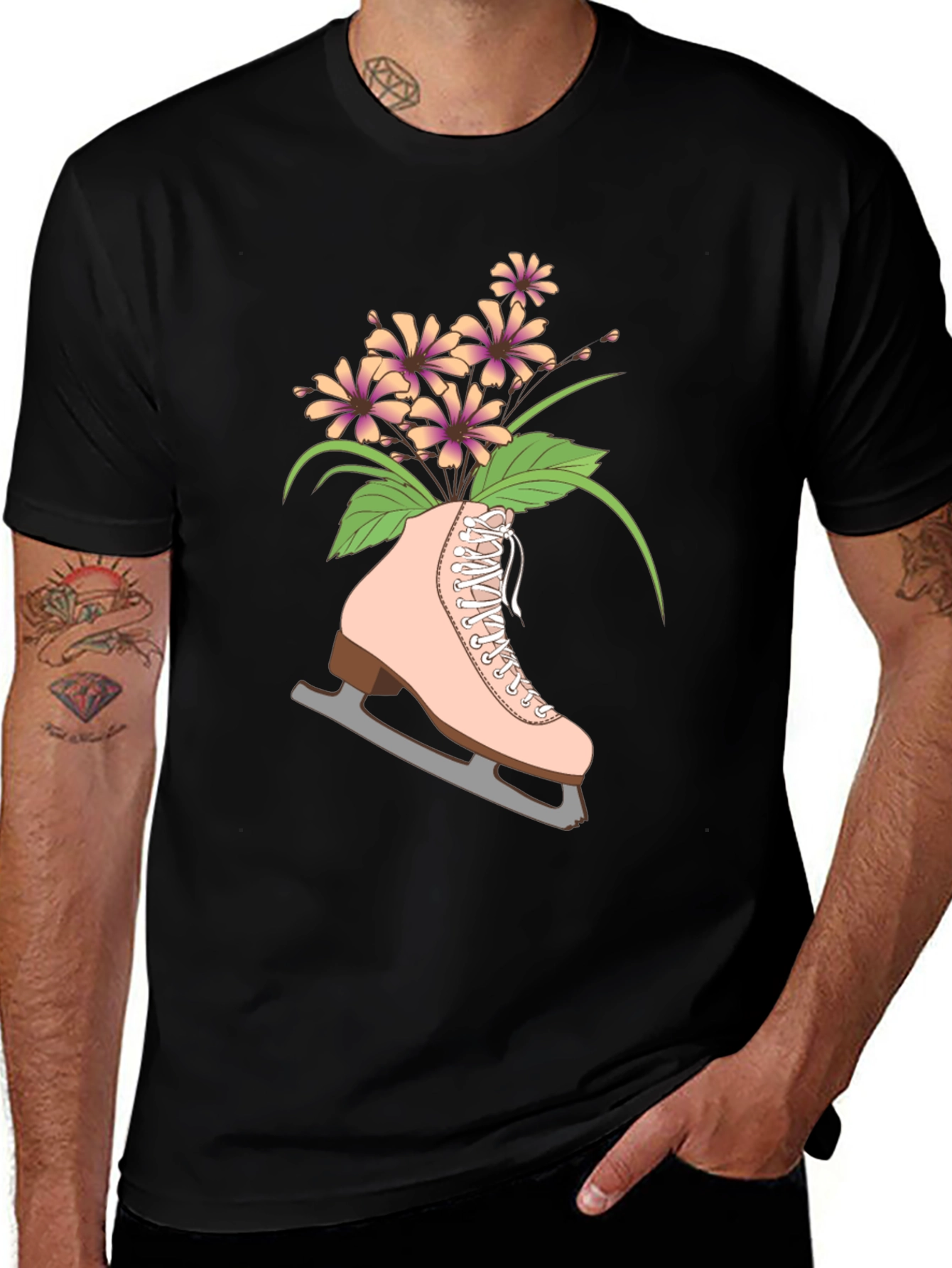 Variant 16 of Floral Ice Skate Graphic Tee