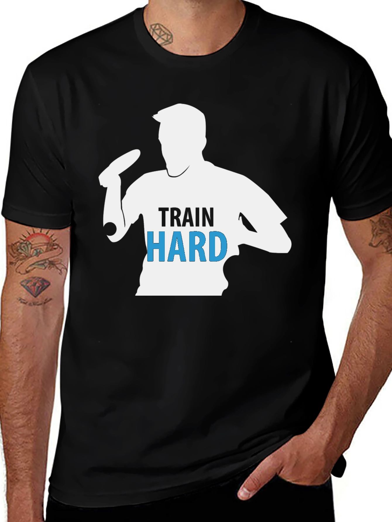 Variant 5 of Train Hard Graphic Tee - Black