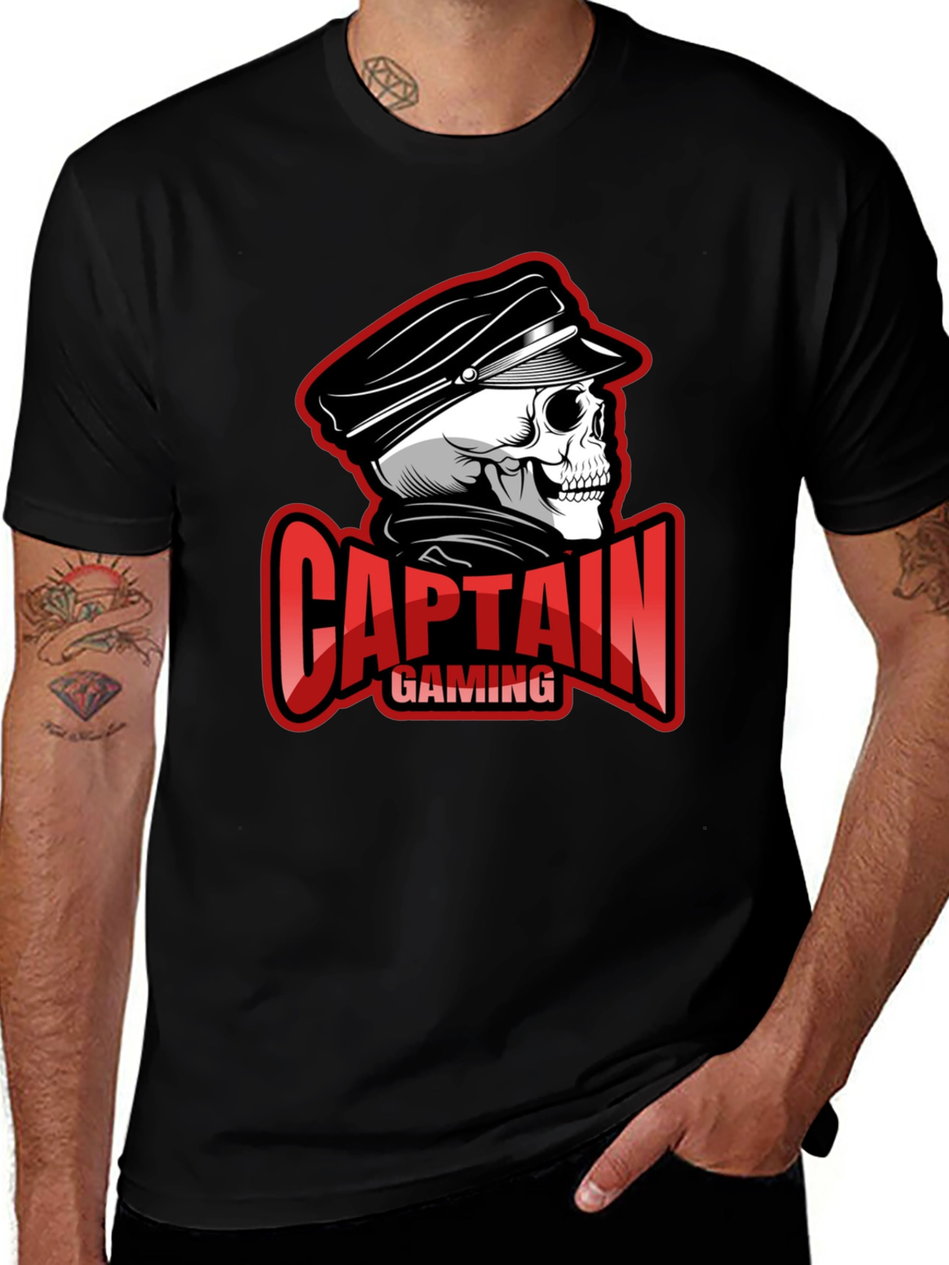 Variant 21 of Captain Gaming Skull T-Shirt