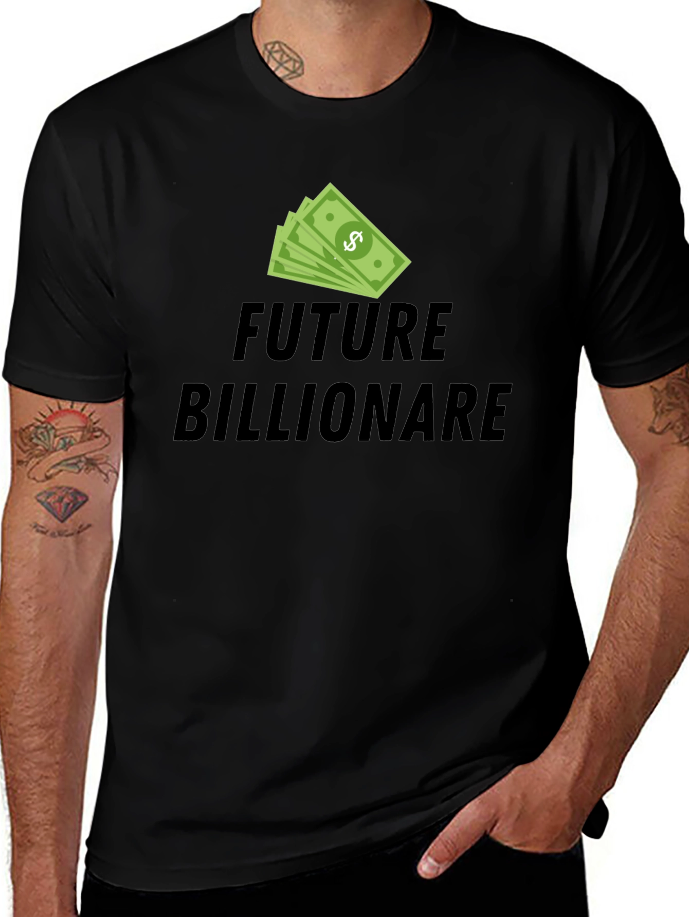 Variant 26 of Future Billionaire Black T-Shirt