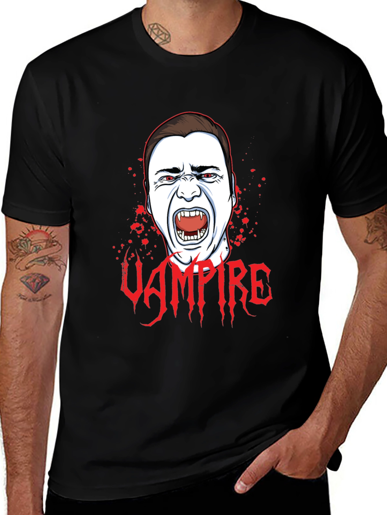 Variant 22 of Vampire Graphic T-Shirt - Halloween Ready!