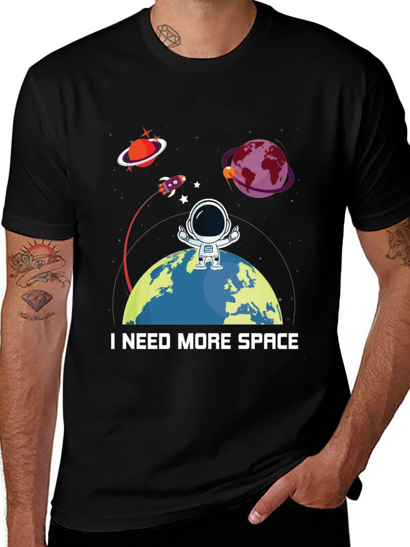 I Need More Space T-Shirt - Astronaut Galaxy Tee