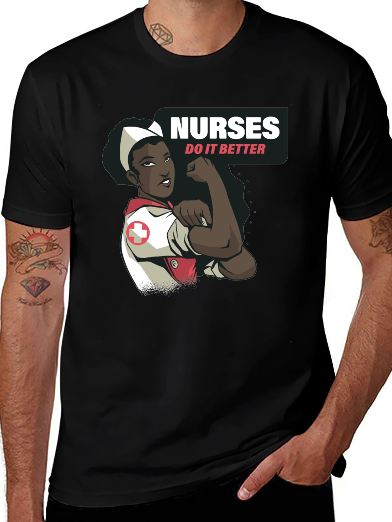 Variant 19 of Nurses Do It Better T-Shirt