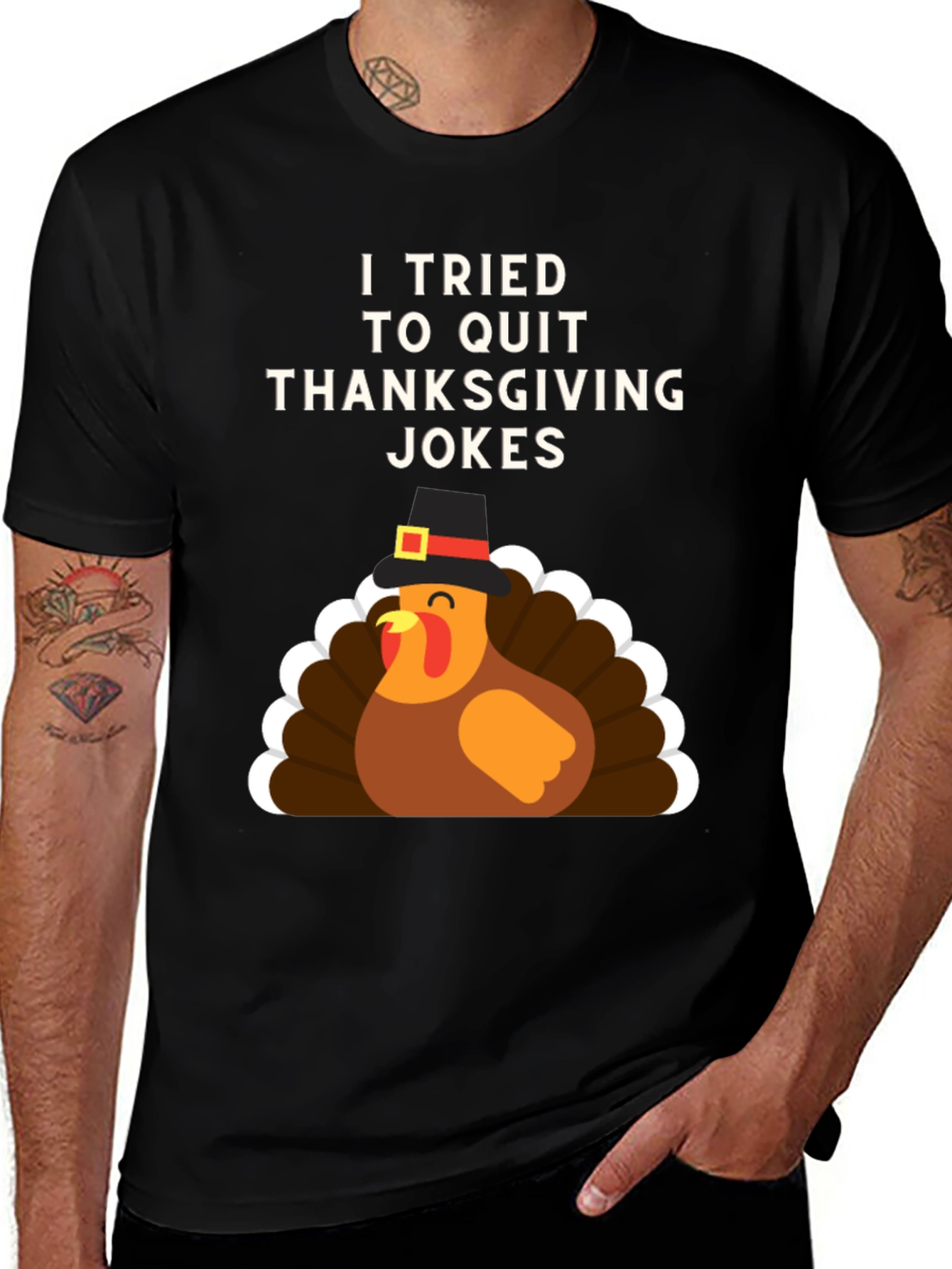Funny Thanksgiving Jokes T-Shirt, Turkey Pilgrim